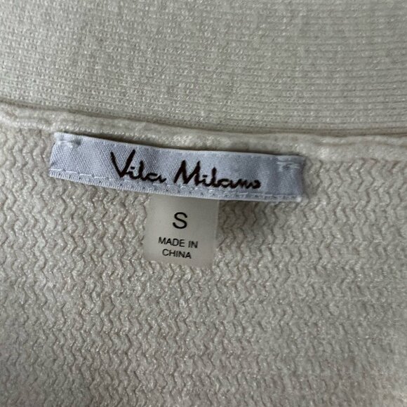 Vita Milana Knit Vest Small Ivory Sleeveless Button Front Sweater Tank Top - Picture 3 of 4